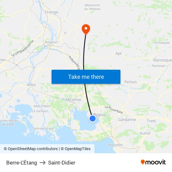 Berre-L'Étang to Saint-Didier map
