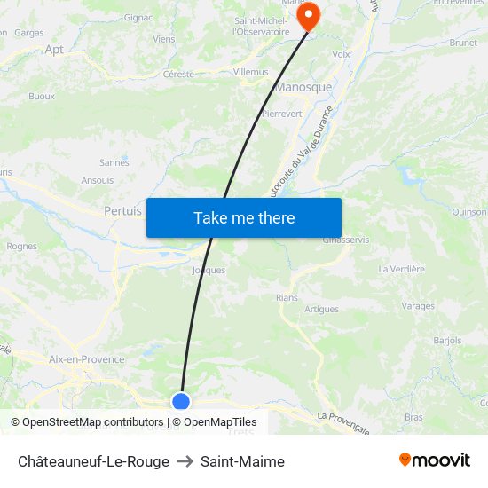 Châteauneuf-Le-Rouge to Saint-Maime map