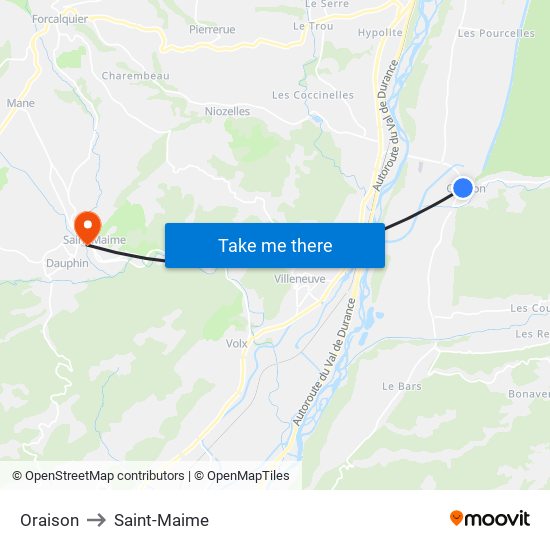 Oraison to Saint-Maime map