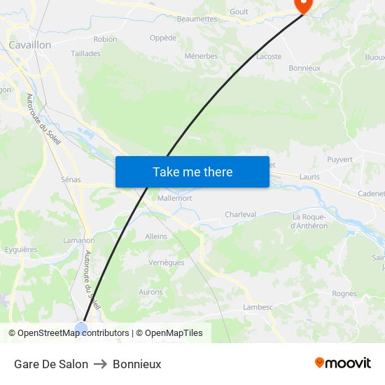 Gare De Salon to Bonnieux map
