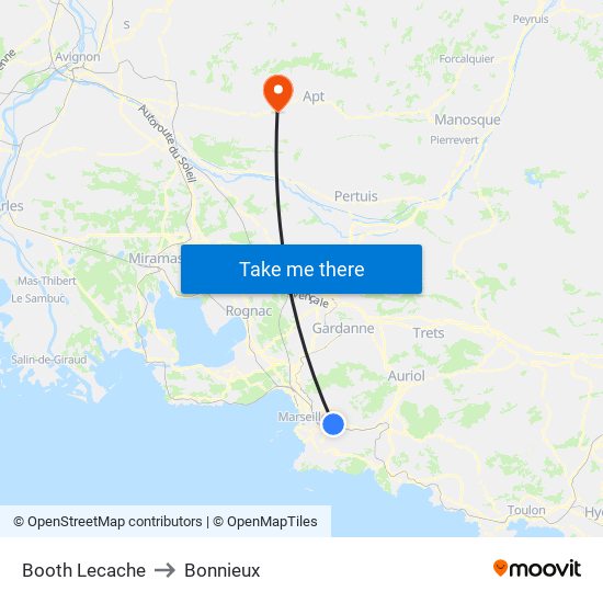 Booth Lecache to Bonnieux map