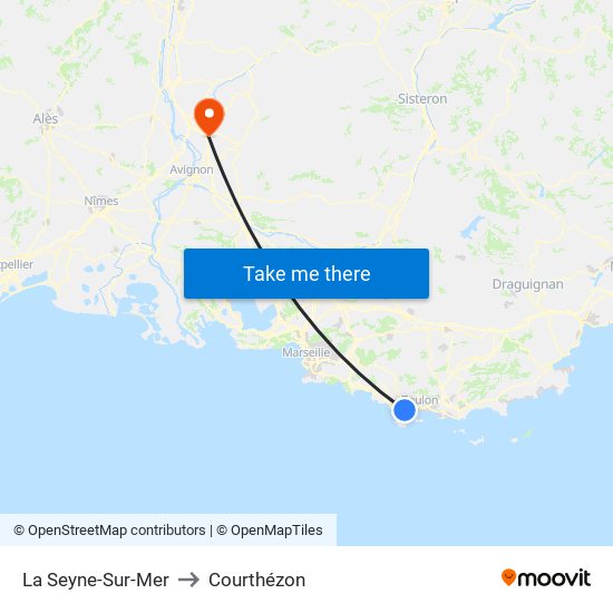 La Seyne-Sur-Mer to Courthézon map