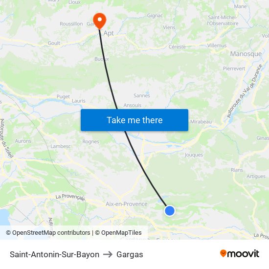 Saint-Antonin-Sur-Bayon to Gargas map