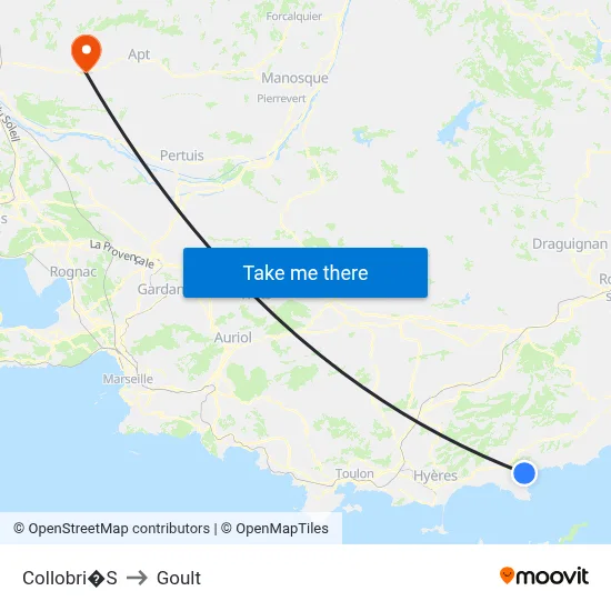 Collobri�S to Goult map