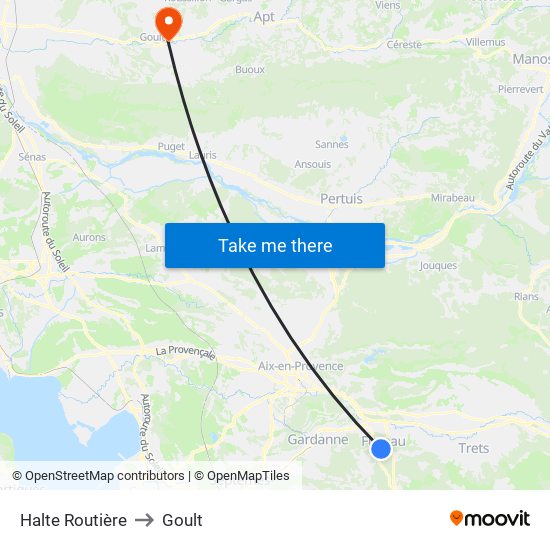 Halte Routière to Goult map