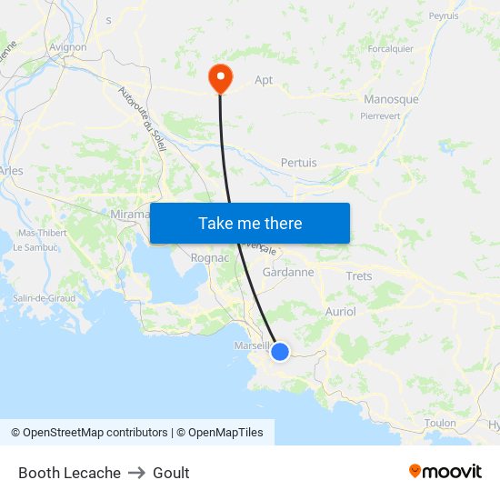 Booth Lecache to Goult map