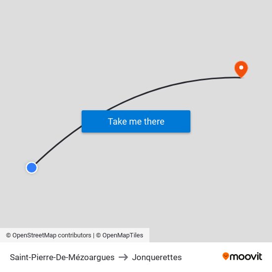 Saint-Pierre-De-Mézoargues to Jonquerettes map