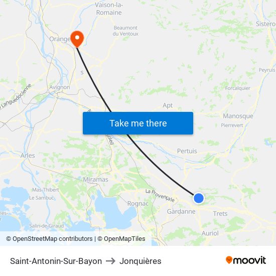 Saint-Antonin-Sur-Bayon to Jonquières map