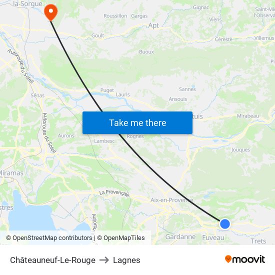 Châteauneuf-Le-Rouge to Lagnes map