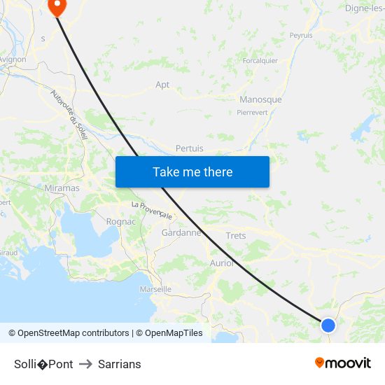 Solli�Pont to Sarrians map