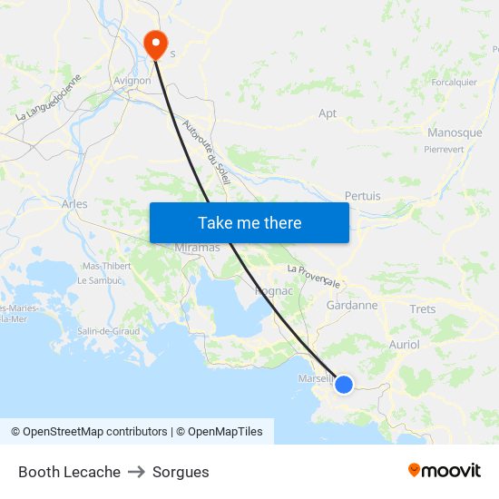 Booth Lecache to Sorgues map