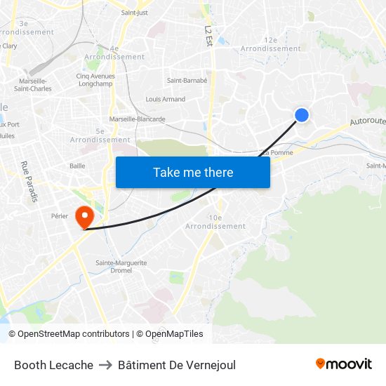 Booth Lecache to Bâtiment De Vernejoul map