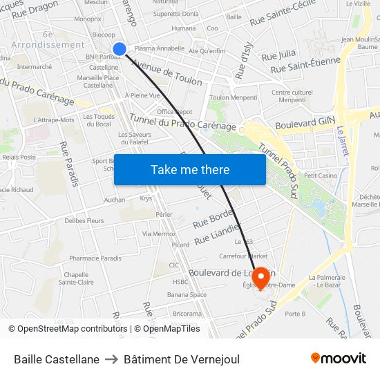 Baille Castellane to Bâtiment De Vernejoul map