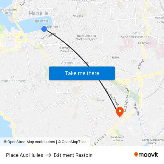 Place Aux Huiles to Bâtiment Rastoin map