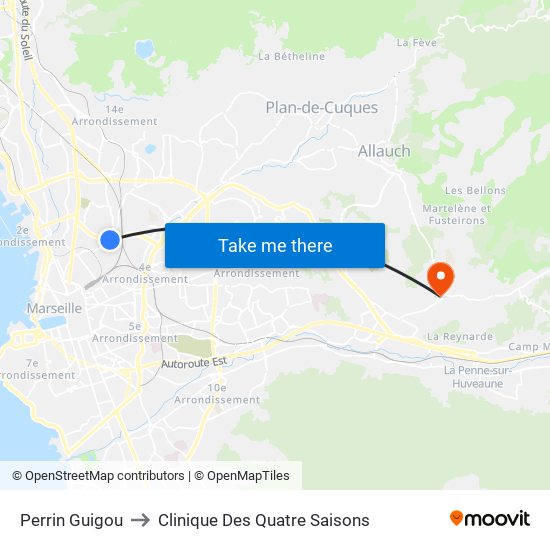 Perrin Guigou to Clinique Des Quatre Saisons map