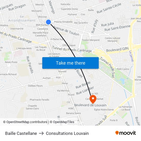 Baille Castellane to Consultations Louvain map