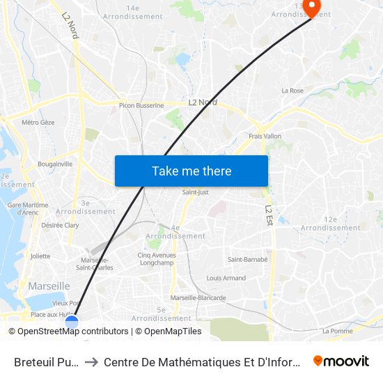 Breteuil Puget to Centre De Mathématiques Et D'Informatique map