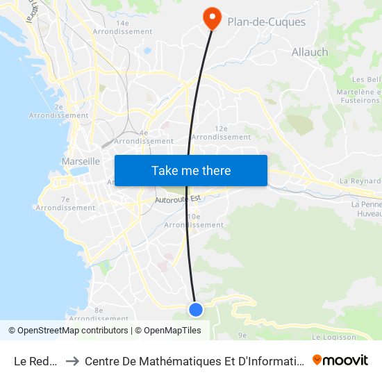 Le Redon to Centre De Mathématiques Et D'Informatique map