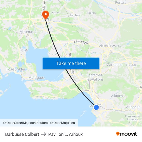 Barbusse Colbert to Pavillon L. Arnoux map