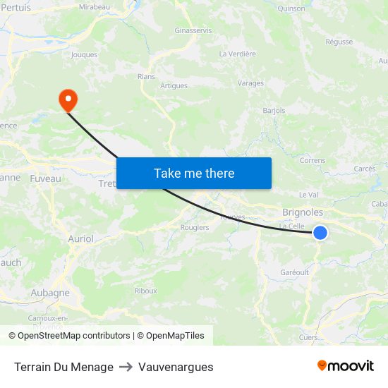 Terrain Du Menage to Vauvenargues map