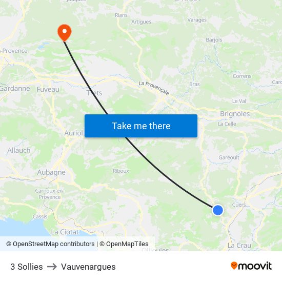 3 Sollies to Vauvenargues map