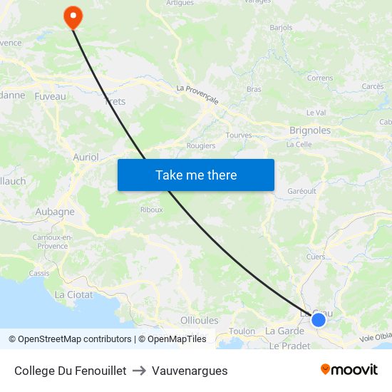 College Du Fenouillet to Vauvenargues map