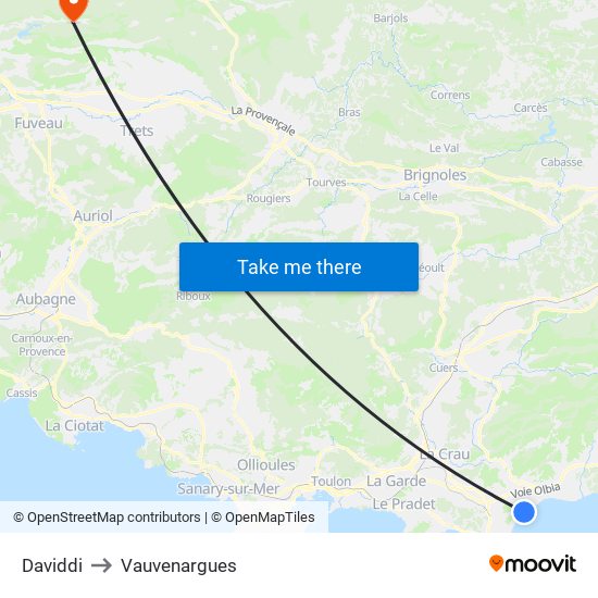 Daviddi to Vauvenargues map