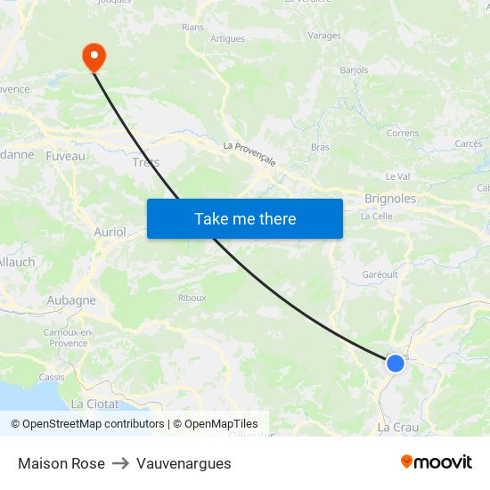 Maison Rose to Vauvenargues map