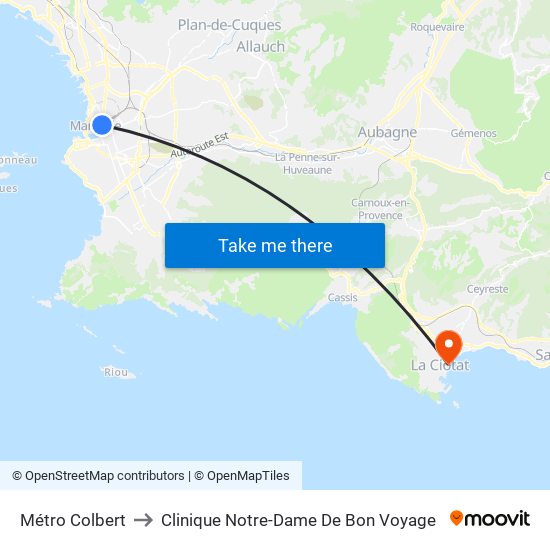 Métro Colbert to Clinique Notre-Dame De Bon Voyage map