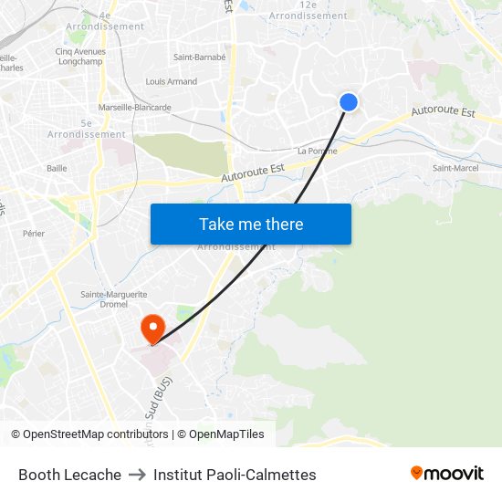 Booth Lecache to Institut Paoli-Calmettes map