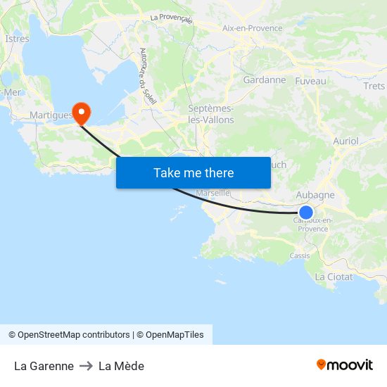 La Garenne to La Mède map