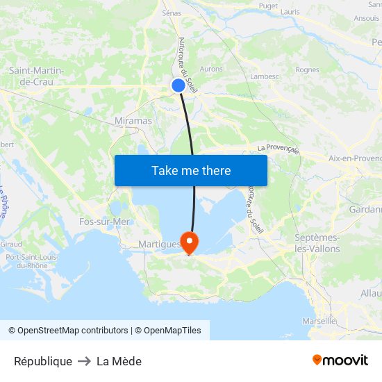République to La Mède map