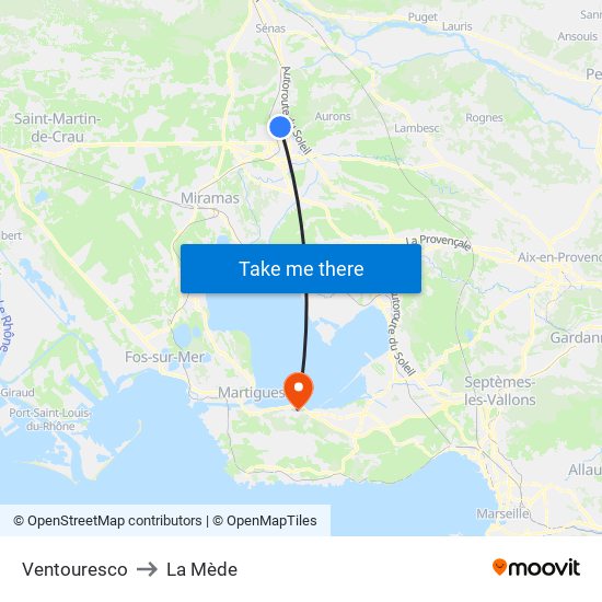 Ventouresco to La Mède map