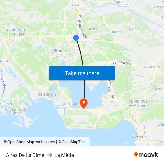 Aires De La Dîme to La Mède map