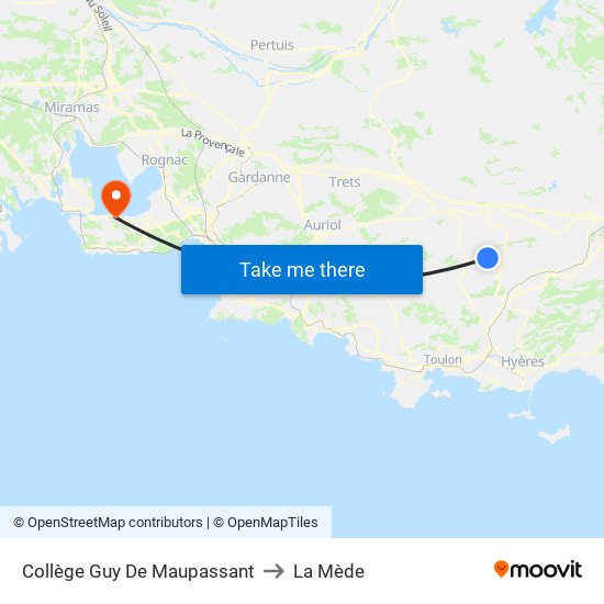 Collège Guy De Maupassant to La Mède map