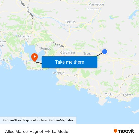 Allée Marcel Pagnol to La Mède map