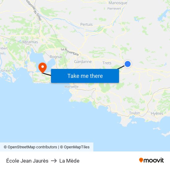 École Jean Jaurès to La Mède map