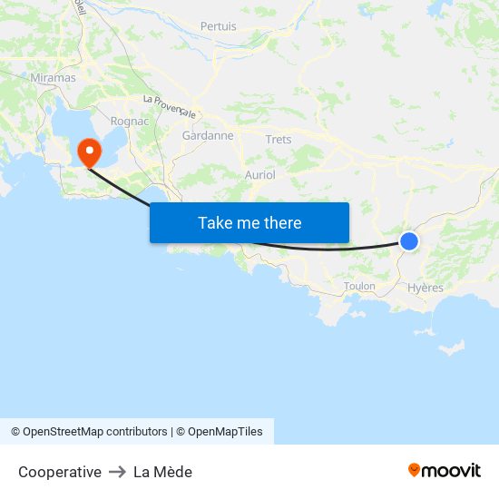 Cooperative to La Mède map