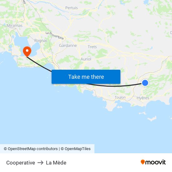 Cooperative to La Mède map