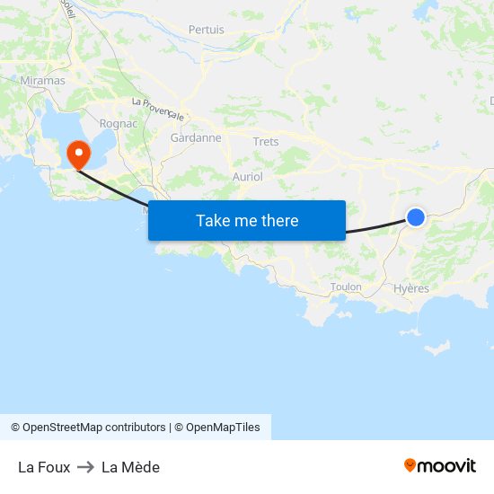 La Foux to La Mède map