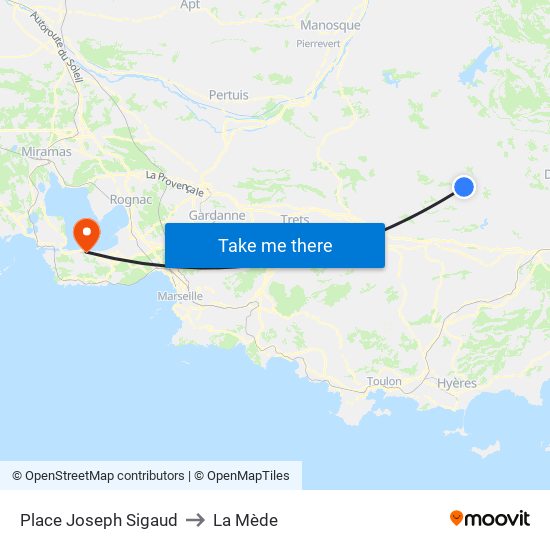 Place Joseph Sigaud to La Mède map