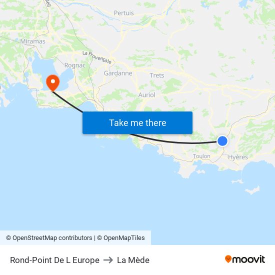 Rond-Point De L Europe to La Mède map
