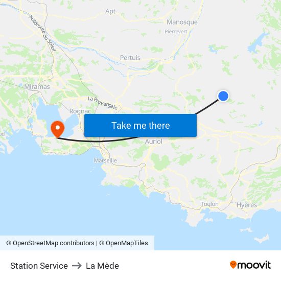 Station Service to La Mède map