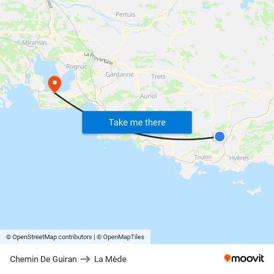 Chemin De Guiran to La Mède map