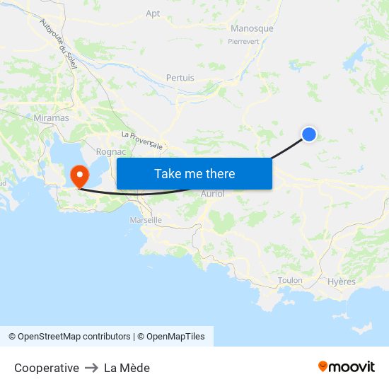Cooperative to La Mède map