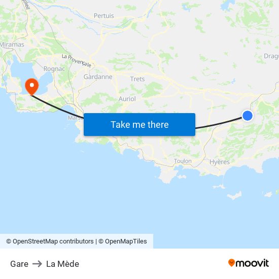 Gare to La Mède map