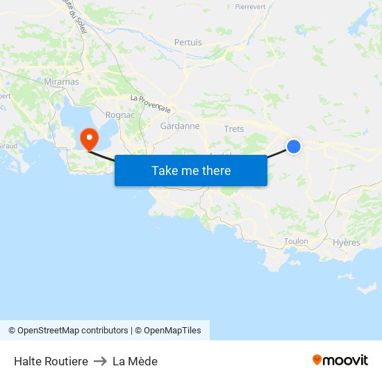 Halte Routiere to La Mède map
