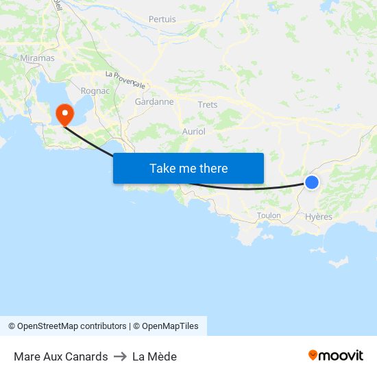 Mare Aux Canards to La Mède map