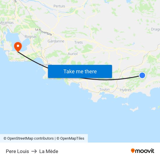 Pere Louis to La Mède map