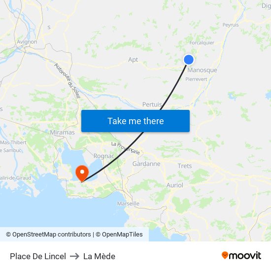 Place De Lincel to La Mède map